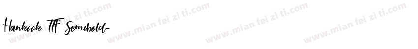 Hankook TTF Semibold字体转换